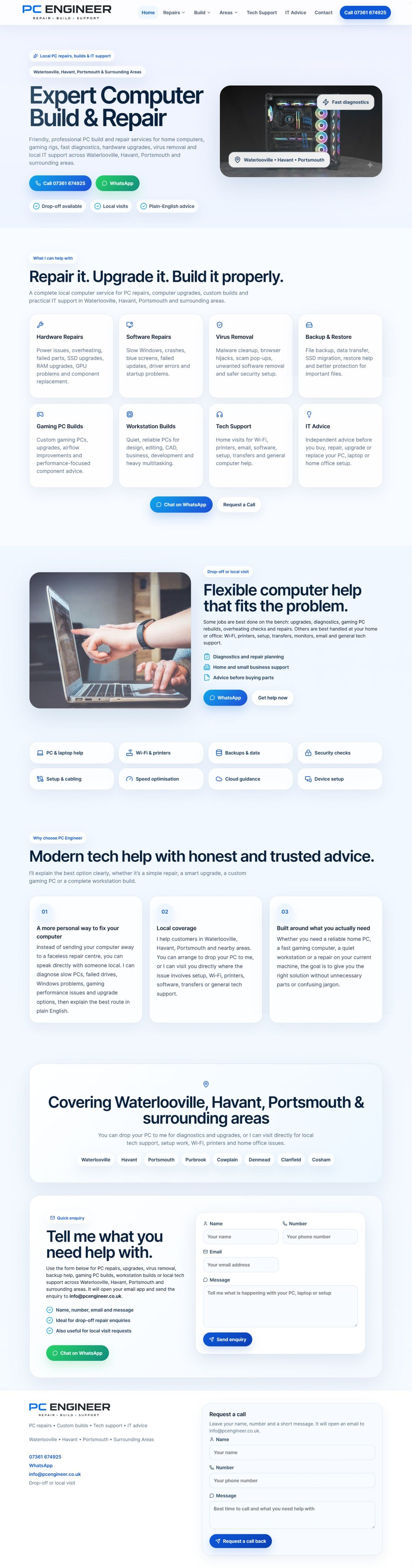 PC Engineer desktop website preview